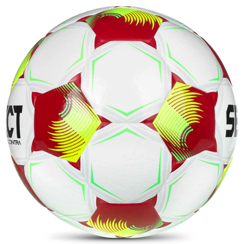 Мяч футб. SELECT Contra DB V26, 0854171012, размер 4, FIFA Basic, 32 пан, ПУ, гибрид.сш, бело-желто-красн