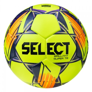 Мяч футб. SELECT Brillant Super TB, 3615968509, р.5, FIFA PRO, ПУ, 32пан. термосш, желто-оранж-фиолет
