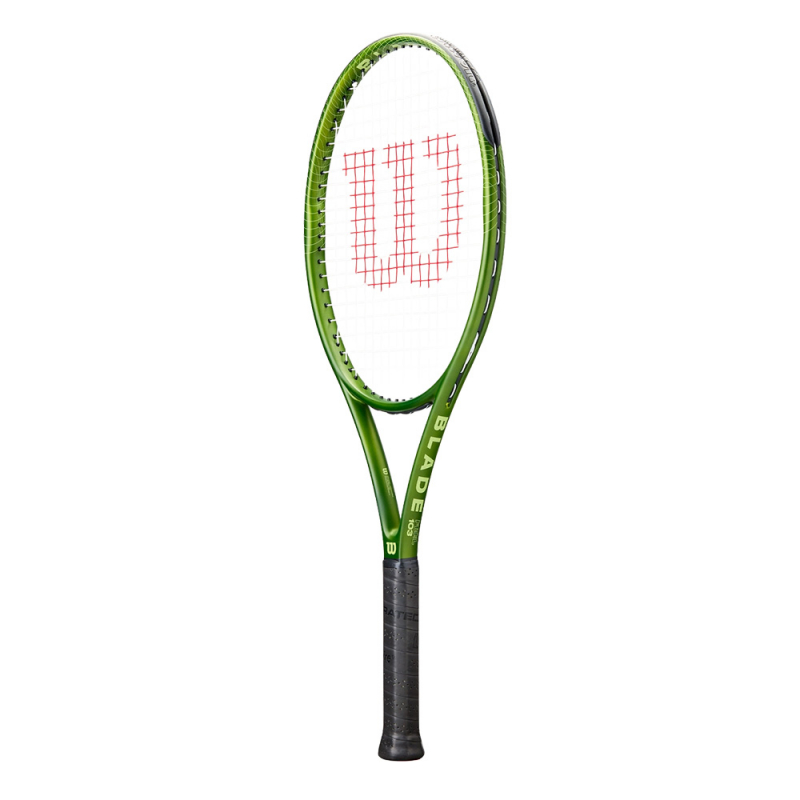 Ракетка б/т Wilson Blade Feel Team 103, WR197810U3, для любителей, алюминий, со струнами, бело-зел