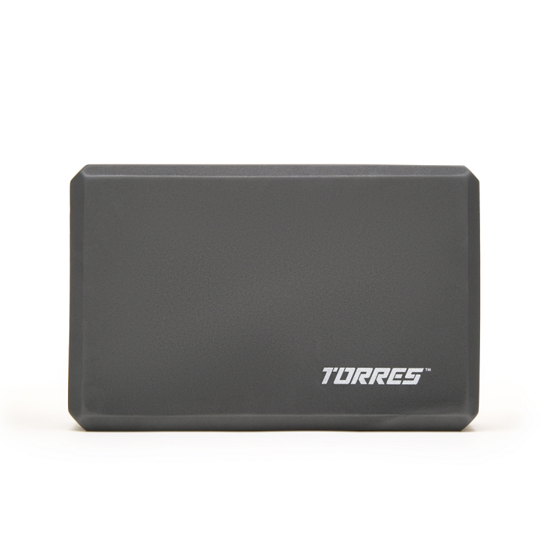 Блок для йоги TORRES, YL8005GR, размер 8x15x23 см, материал ЭВА+ПУ, серый