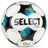 Мяч футзал. SELECT Futsal Attack V26, 1073471009, размер 4, 32п, ПУ, руч.сш, бело-сине-черный