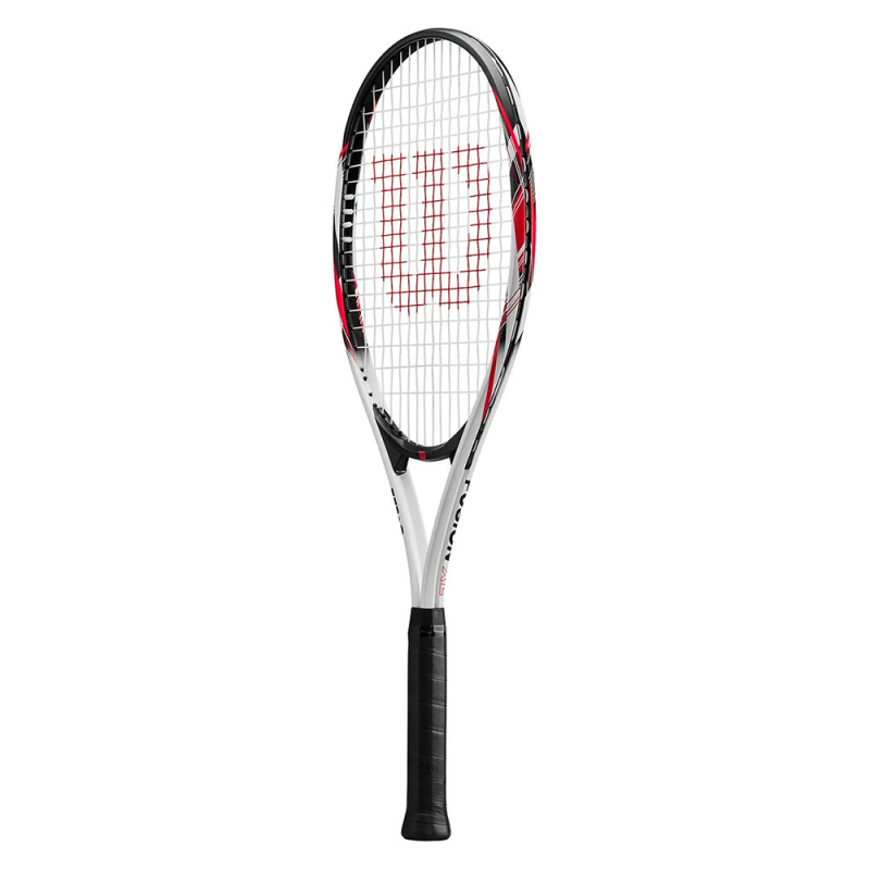 Ракетка б/т Wilson Fusion XL Gr2, WR199110U2, для любит, алюминий, со струнами, черно-бело-красный