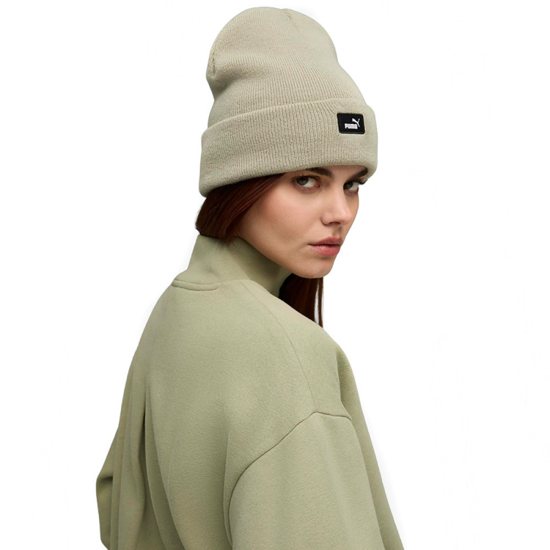 Шапка PUMA ESS Mid Crown Beanie, 02640003, 100% акрил, зеленый
