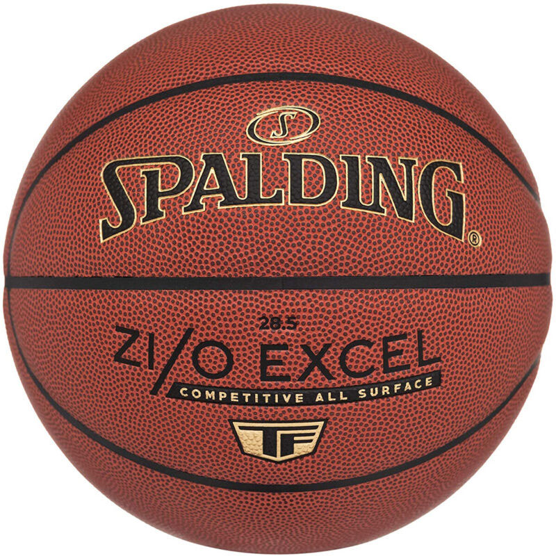 Мяч баск. SPALDING TF ZiO Excel, 76940z, размер 7, композит. кожа (ПУ), коричнево-черный