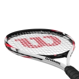 Ракетка б/т Wilson Fusion XL Gr2, WR199110U2, для любит, алюминий, со струнами, черно-бело-красный