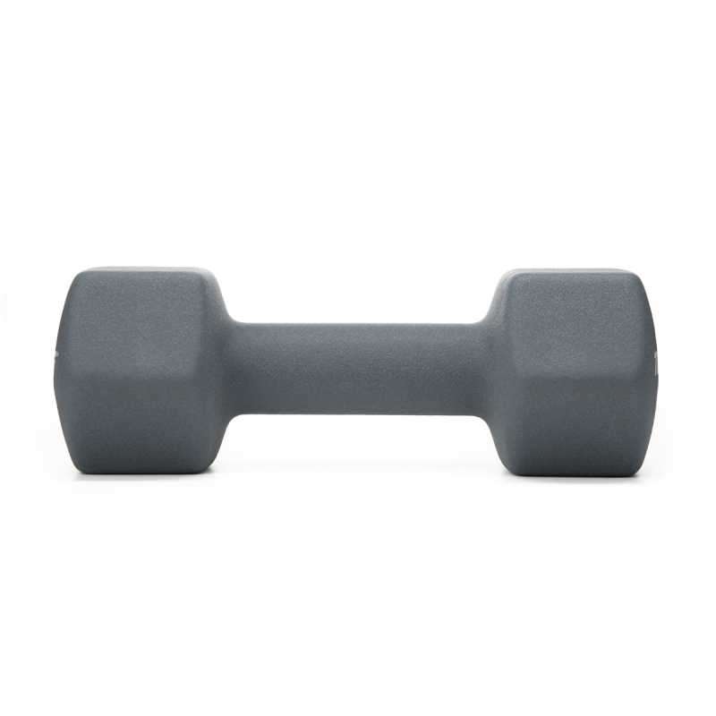 Гантель TORRES 5 кг, PL522505, металл в неопреновой оболочке, форма шестигранник, серый