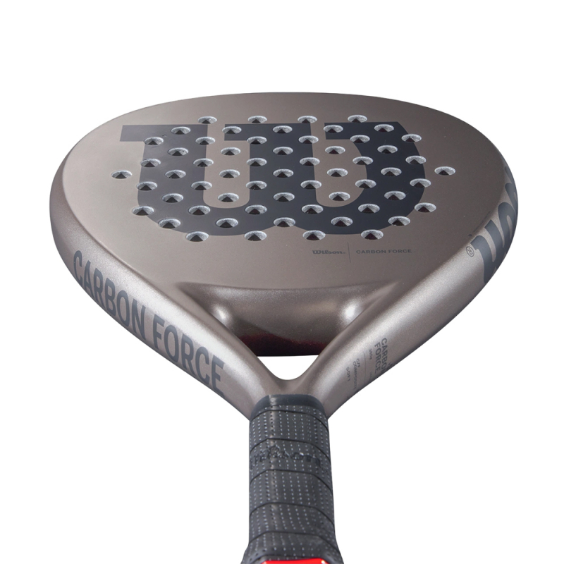 Ракетка для падела WILSON Carbon Force, WR134511U2, для любителей, карбон, серо-черный