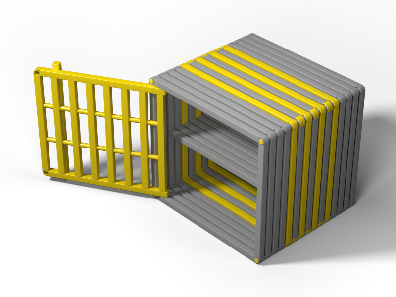 Корзина Дельта-фитнес, 1200х1200х1200 мм. вариант 8
