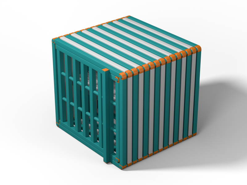 Корзина Дельта-фитнес, 1200х1200х1200 мм. вариант 8