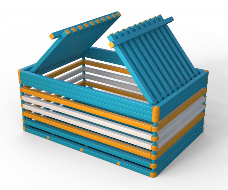 Корзина Дельта-фитнес, 1800х1200х800 мм. вариант 7