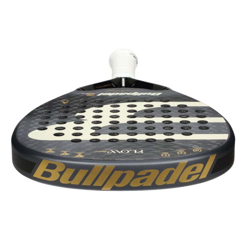 Ракетка для падела BULLPADEL Flow Legend, 494405, для профессионалов, стекловолокно, черно-белый