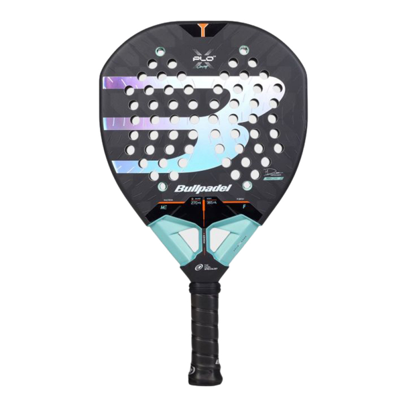Ракетка для падела BULLPADEL Xplo Comfortl 27, 497245, для продв.игр., стекловолокно, карбон, черн