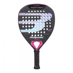 Ракетка для падела BULLPADEL Wonder 27, 497250, для продв.игроков, стекловолокно, карбон, черно-роз