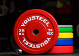 Диск каучуковый 25 кг, красный YOUSTEEL