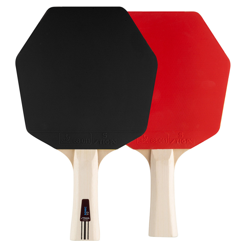 Набор для н/т Stiga Sonic V2.1210-1206-35, 2 ракетки и 3 мяча, накладка 1.6 мм ITTF, конич. ручка