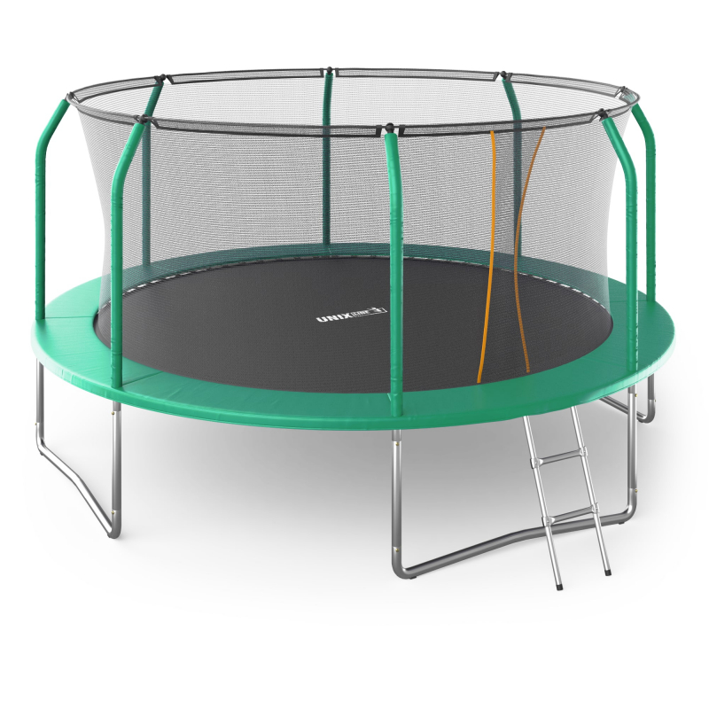 Батут UNIX Line Премиальный / Supreme Basic 14 ft (427 см) зеленый TRUSUB14G