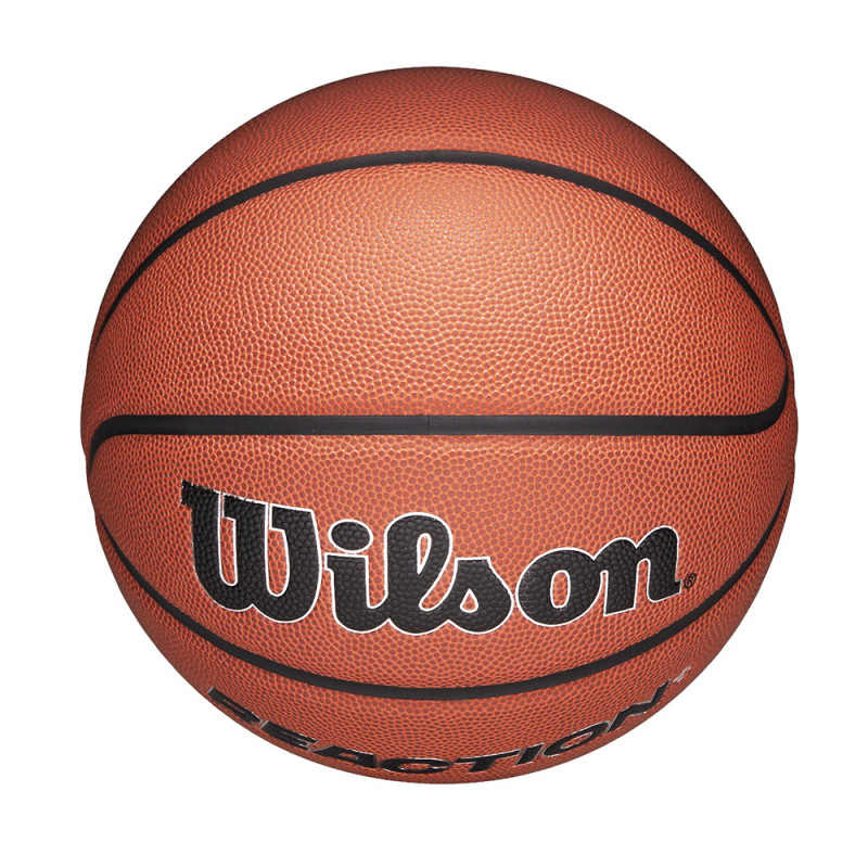 Мяч баск. WILSON Reaction Plus, WZ2026701XB5, размер 5, композит, бутил. камера, темно-коричневый