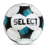 Мяч футб. SELECT Numero 10 V26, 0575071002, размер 5, FIFA Basic, 32п, ПУ, гибр.сш, бело-черно-бирюзовый
