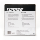Мяч гимн. TORRES, FB122585, диам. 85 см, эласт. ПВХ, с защ.от взрыва, с насосом, серый
