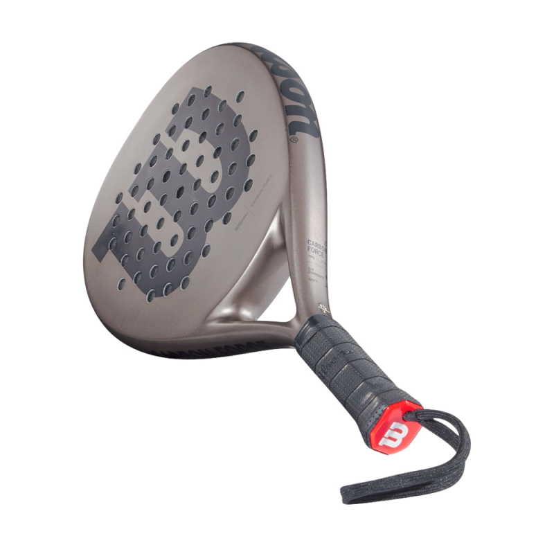 Ракетка для падела WILSON Carbon Force, WR134511U2, для любителей, карбон, серо-черный