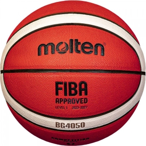 Мяч баск. MOLTEN B5G4050X размер 5, FIBA Appr, 12 пан, композит.кожа (ПУ), бут.кам, нейл.корд, кор-беж-че