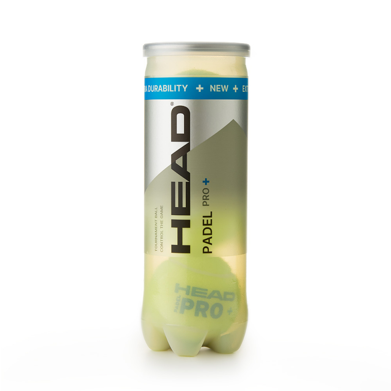 Мяч для падела HEAD Padel Pro+, 540203, уп.3 шт, FIP Approved, войлок, нат.резина, желтый