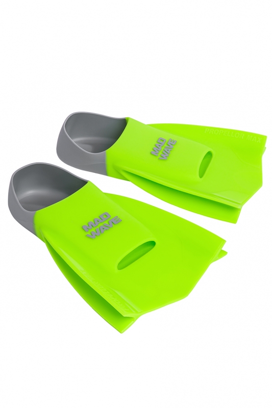 Короткие тренировочные ласты Propellor max Mad Wave зелёные, размер MS (40-41)