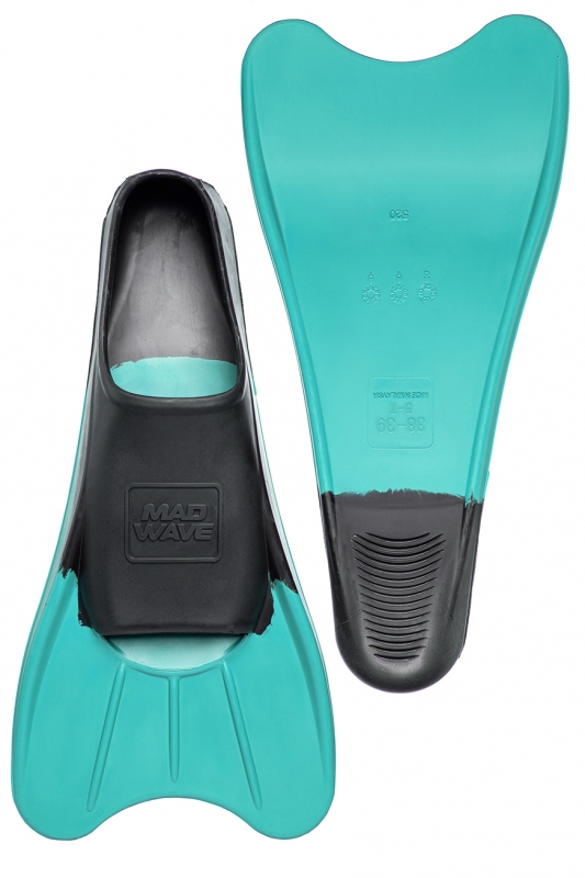 Ласты Aqua Blade short Mad Wave размер 38-39 цвет бирюзовый