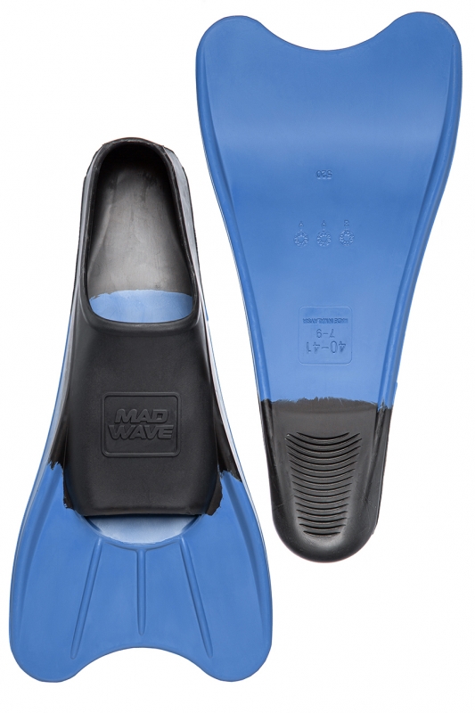 Ласты Aqua Blade short Mad Wave размер 40-41 цвет голубой