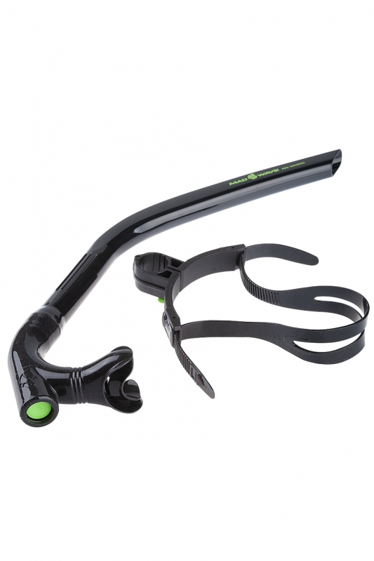 Дыхательный тренажер для плавания Mad Wave PRO SNORKEL черный