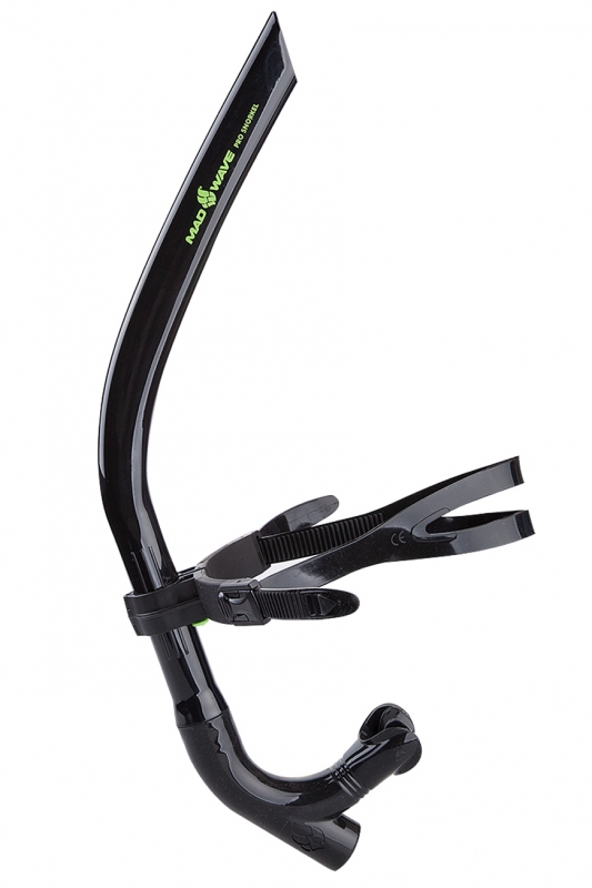Дыхательный тренажер для плавания Mad Wave PRO SNORKEL черный