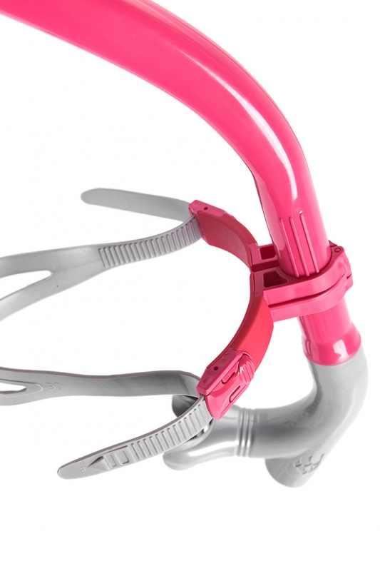 Дыхательный тренажер для плавания Mad Wave PRO SNORKEL, розовый