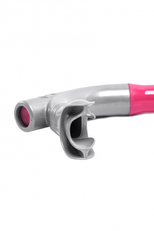 Дыхательный тренажер для плавания Mad Wave PRO SNORKEL, розовый