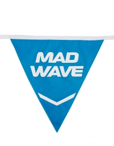 Лента с флажками для бассейна синяя Madwave