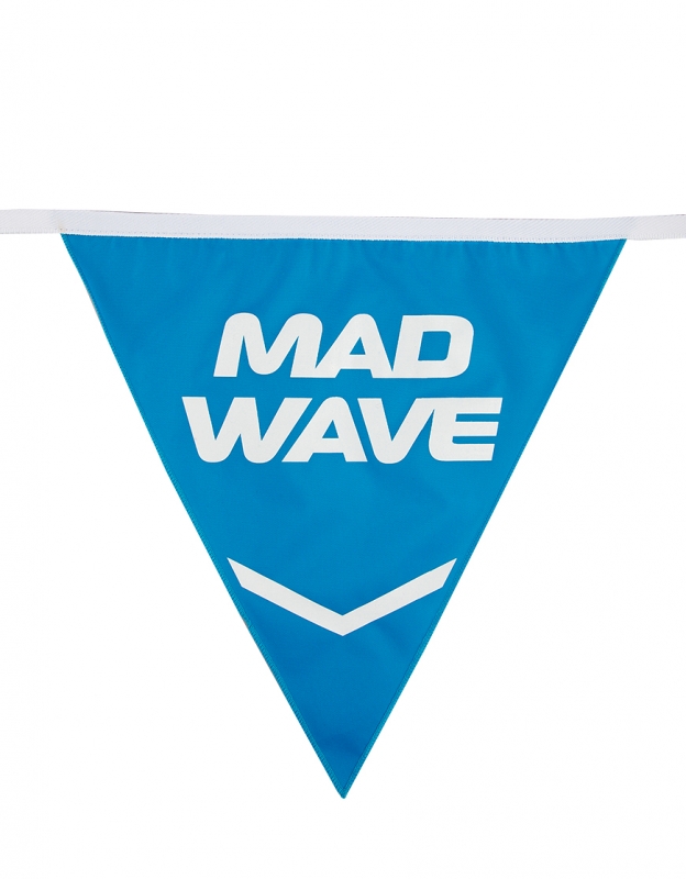 Лента с флажками для бассейна синяя Madwave