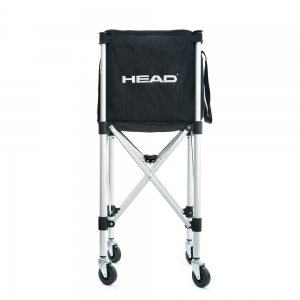 Корзина для теннисных мячей HEAD TT7003, на 125 мячей, с сумкой-переноской, складная, металл, черный
