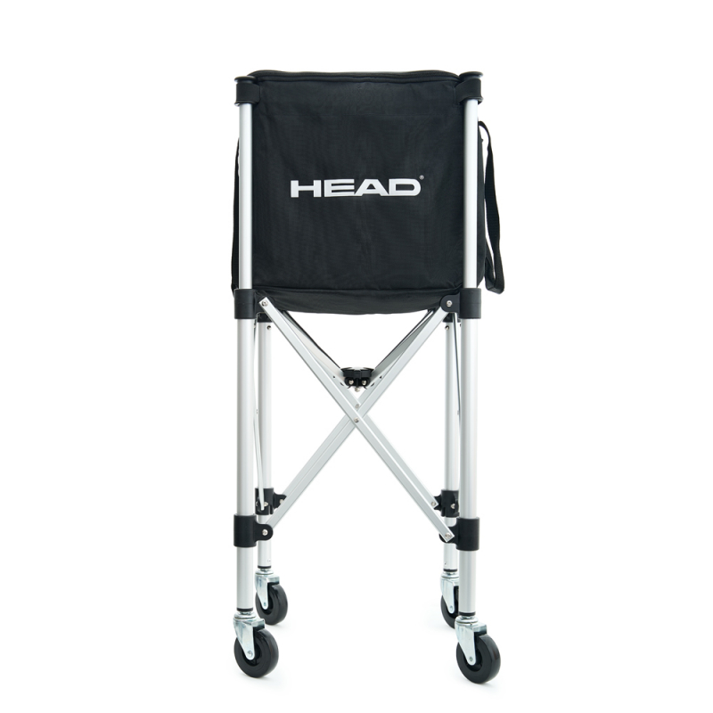 Корзина для теннисных мячей HEAD TT7003, на 125 мячей, с сумкой-переноской, складная, металл, черный