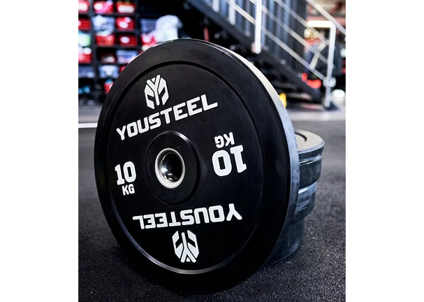 Диск EVO каучуковый 10 кг, чёрный YOUSTEEL