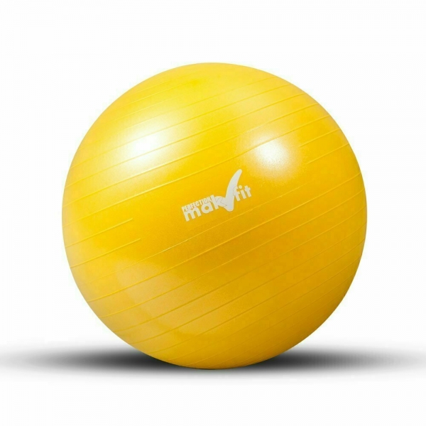 Гимнастический мяч 55см, MAKFIT желтый
