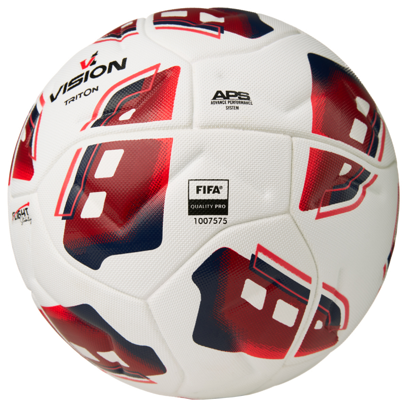 Мяч футб. VISION TRITON, FV425075, размер 5, FIFA Quality Pro, MF, 16 пан, термосш., бел-красный