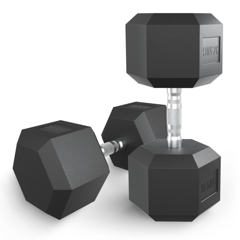 Гантель гексагональная UNIX Fit обрезиненная 37.5 кг / шт DBHEX37_5