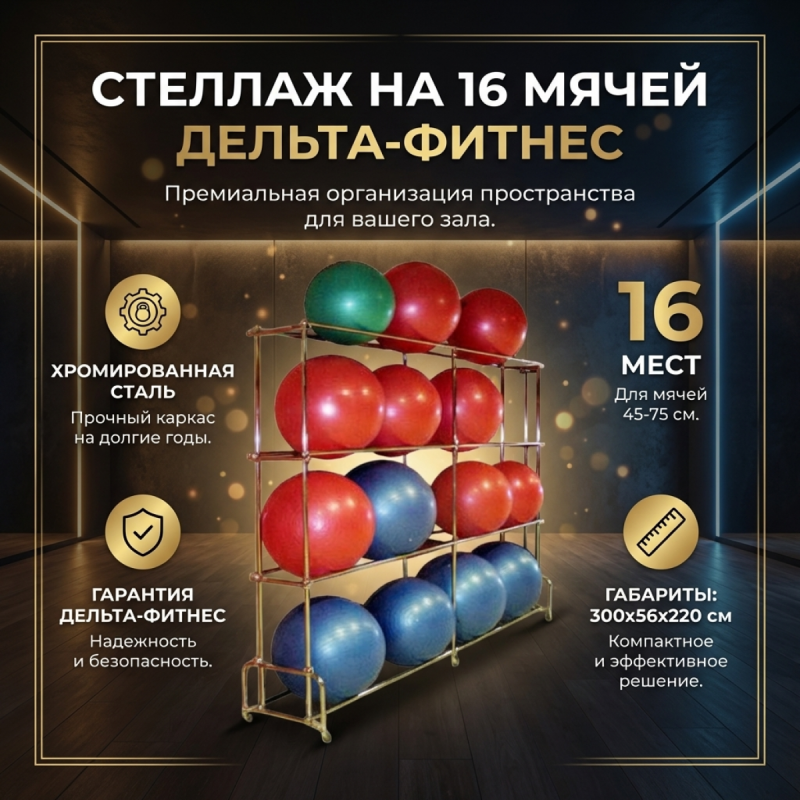 Стеллаж для 16 гимнастических мячей