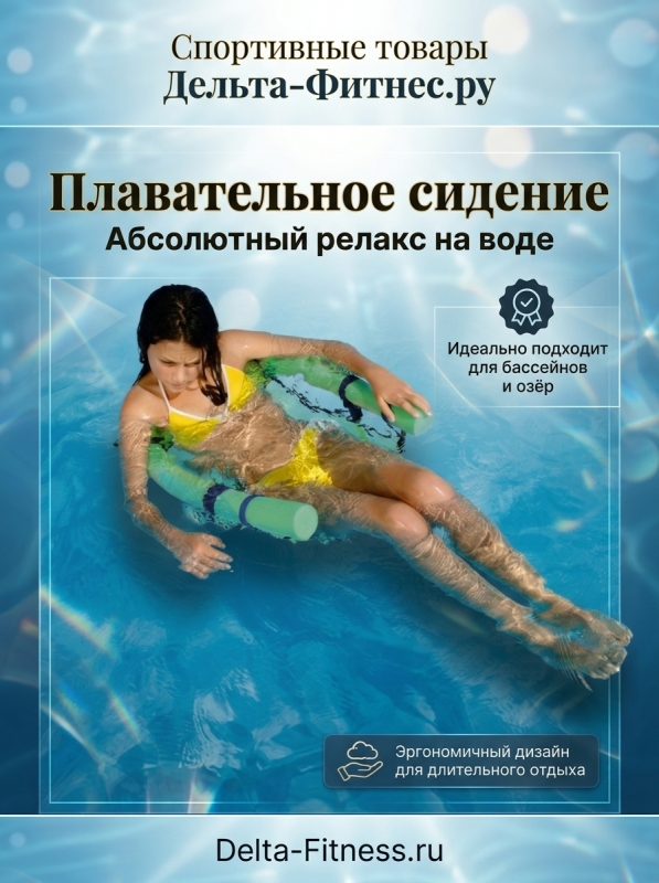 Аквапалка 1500х60 мм. с сеткой синяя Дельта-фитнес E29453