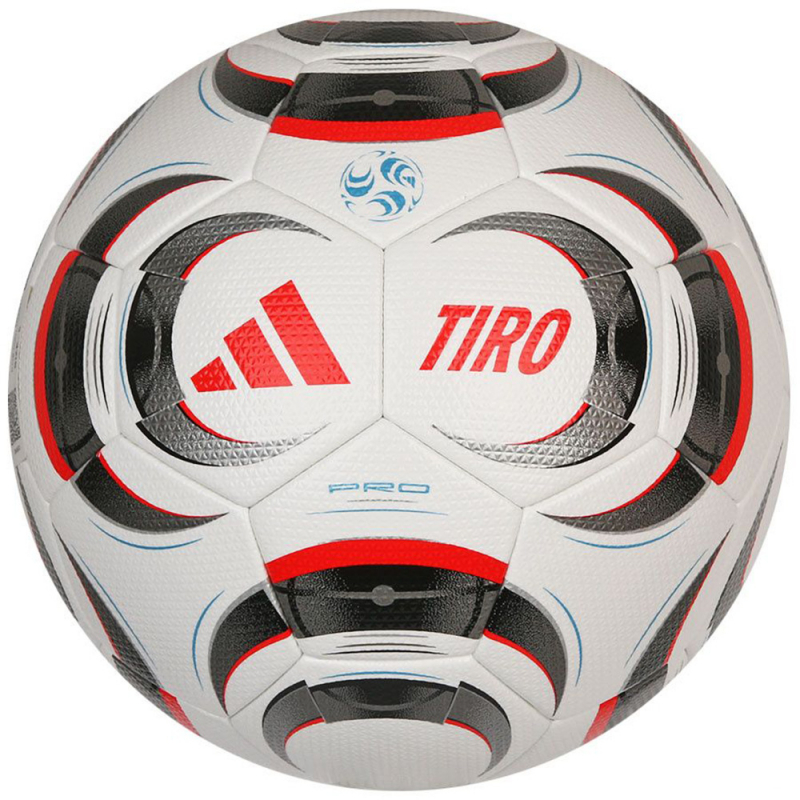 Мяч футб. ADIDAS Tiro Pro JW1533, размер 5, FIFA Pro, 32 пан., ПУ, термосшивка, бело-серо-красный