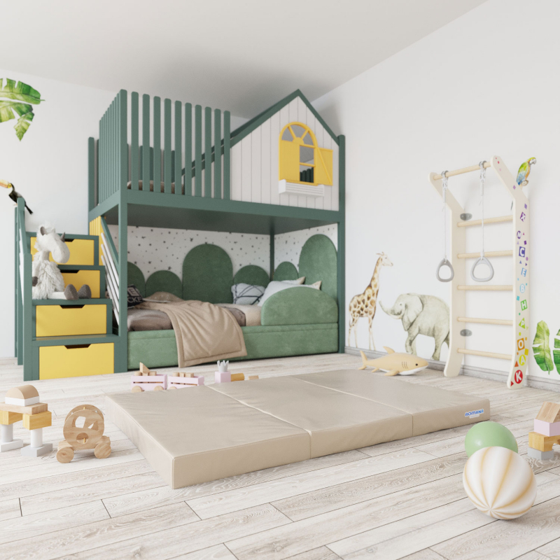 Мат (мягкий щит) Romana 1000*1500*100, в 3 сложения (желтый)