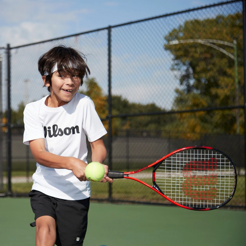 Ракетка б/т дет. Wilson Pro Staff Precision Jr 25, WR117910H, алюминий, для дет 8-10лет, красн-черн