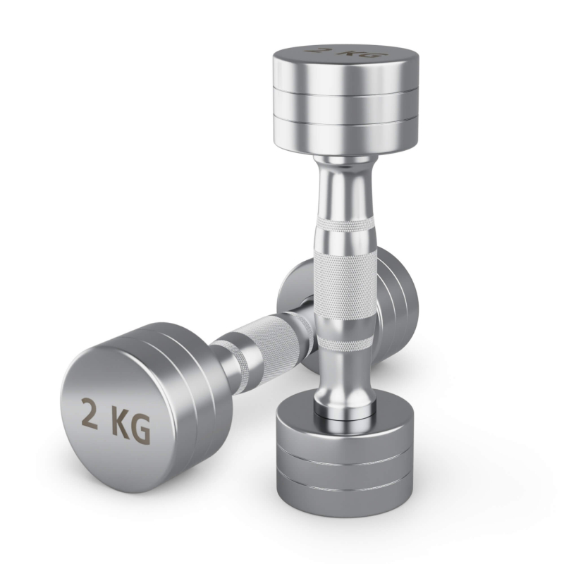 Гантель UNIX Fit PRO круглая хромированная 2 кг, 2 шт DBRND2PCEx2