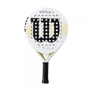 Ракетка для падела WILSON Optix V2 Lite WH, WR190711U2, для начин-х, стекловолокно, бело-черн-беж