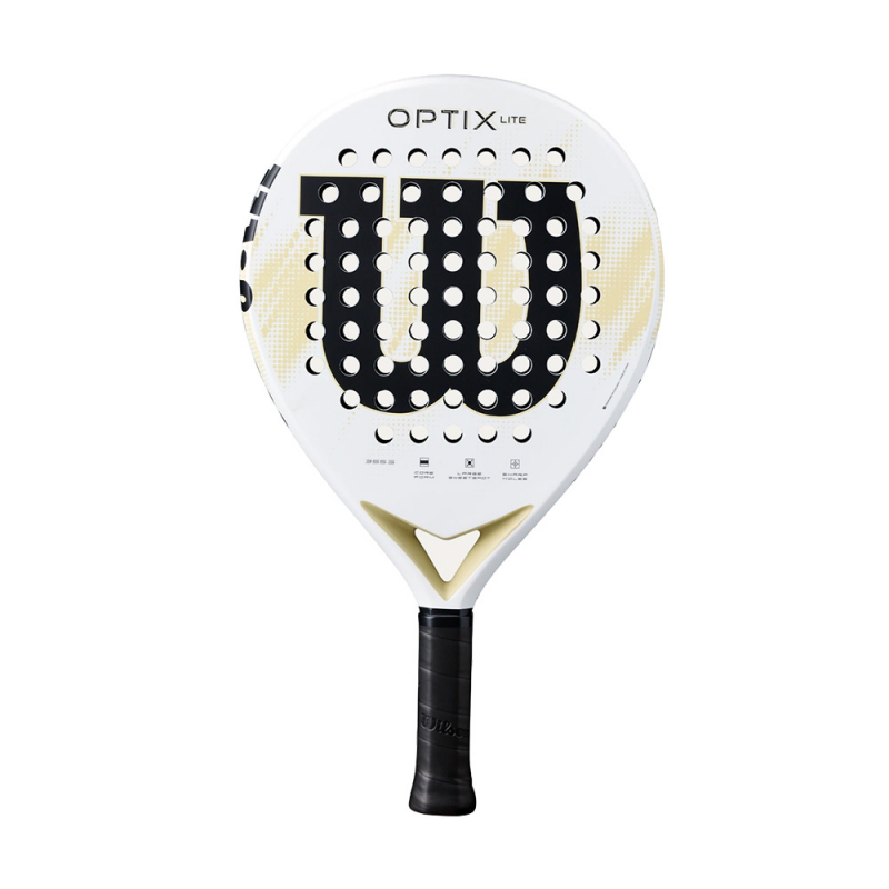 Ракетка для падела WILSON Optix V2 Lite WH, WR190711U2, для начин-х, стекловолокно, бело-черн-беж