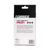 Мяч для наст. тенниса TORRES Profi 3 ×, TT23012, диам. 40+мм, упак. 6 шт, белый